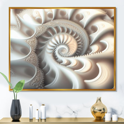 Lilya " White Fractal Spiralling II " Color Photography Print