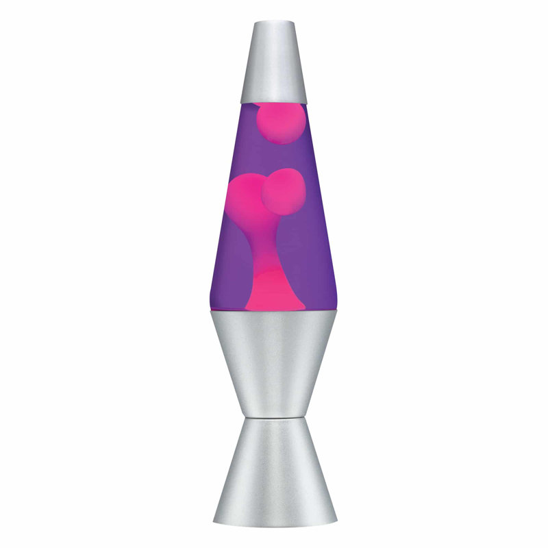 Lampe en métal Domineca, Rose / mauve / argent