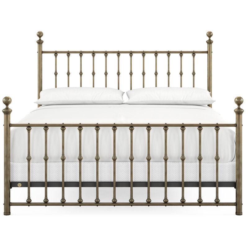 104 Palisade Bed | Complete Standard, King, Aged Brass Lacquered