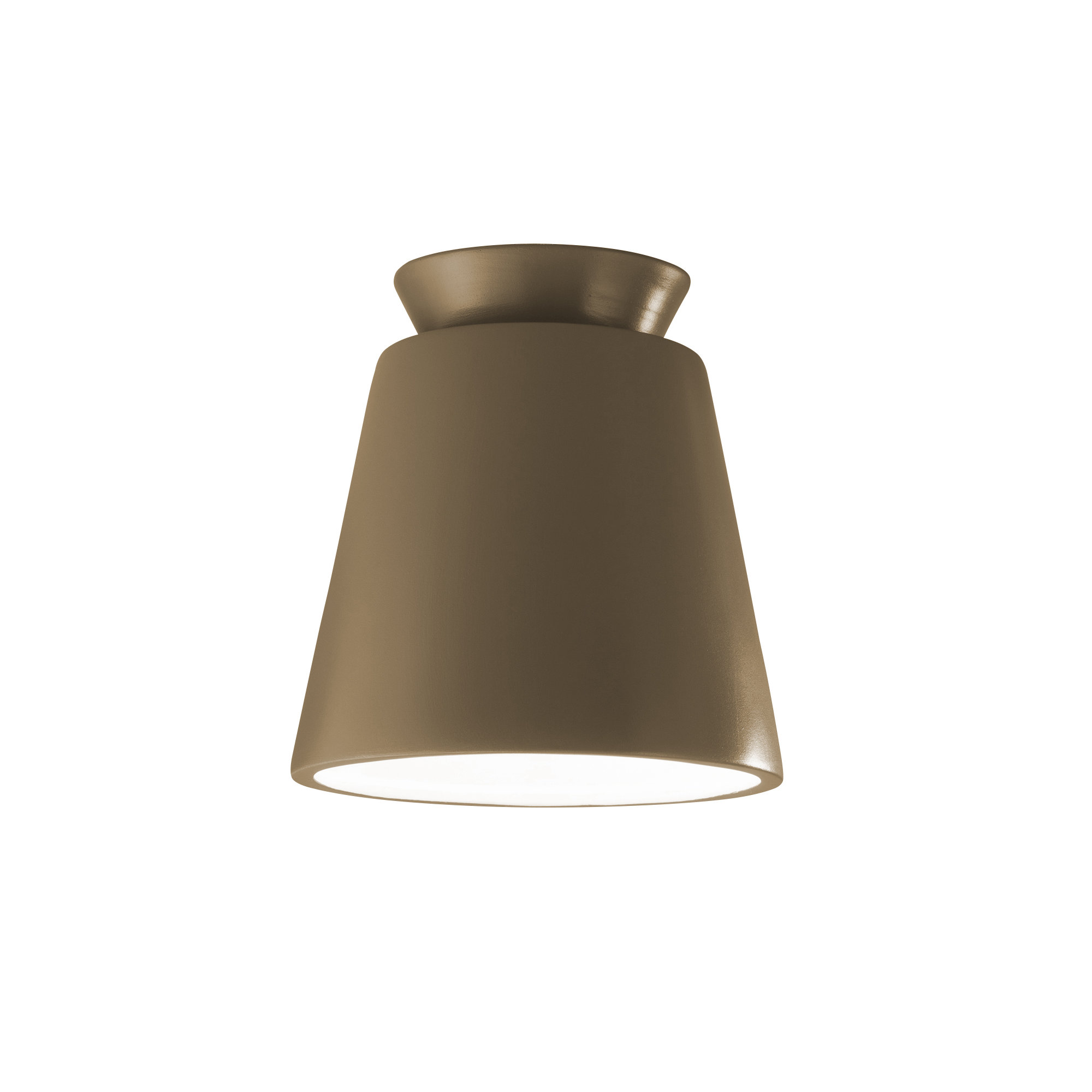 Logan Ceramic Empire Outdoor Flush Mount, Incandescent (Not Included), Adobe