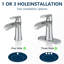 Robinet de lavabo monotrou en laiton