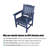 HIPS Patio Chair Set Of 2,Outdoor Dinning Chair With Vertical Backrest,380Lbs Capacity Chairs For Garden, Porch And Backyard,Navy Blue