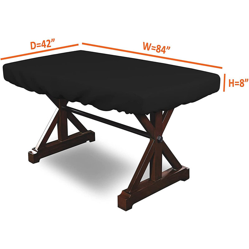 Housse de table de poker polyvalente pour l'intérieur et l'extérieur, Noir, L 42 po x l 84 po