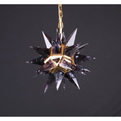 Light Geometric Candy Rock Crystal Star Chandelier