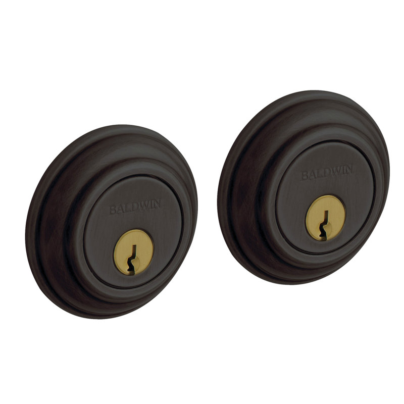 Traditional Double Cylinder Deadbolt for 2 1/8" Bore Hole, Lifetime Satin Nickel
