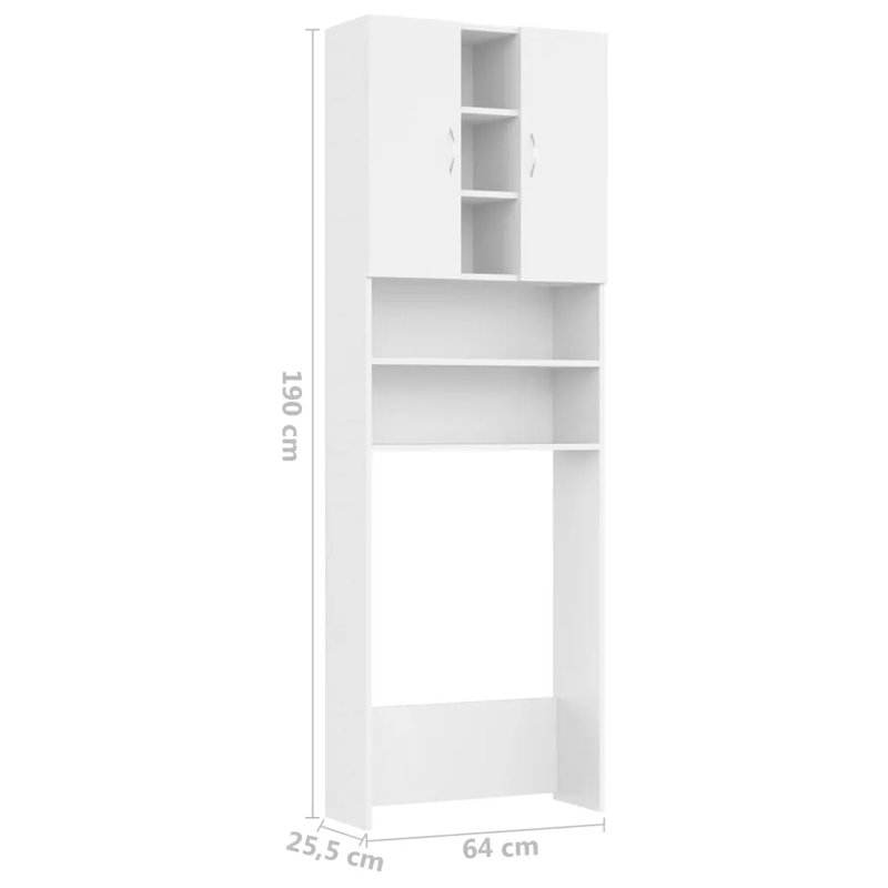 Awaah Solid Wood Linen Cabinet, White