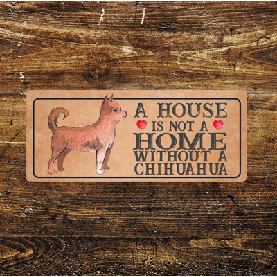 Chihuahua Dog A House - No Frame Print on Metal