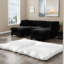 Canapé modulaire moderne en U à 3 places en chenille noire avec rangement de 96,5 pouces Modern