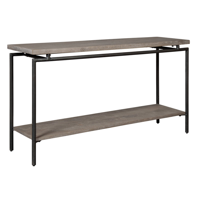 Furniture Sedona Mango Wood Sofa Table with Aged Iron Base