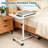 Height Adjustable Side Table with Wheels