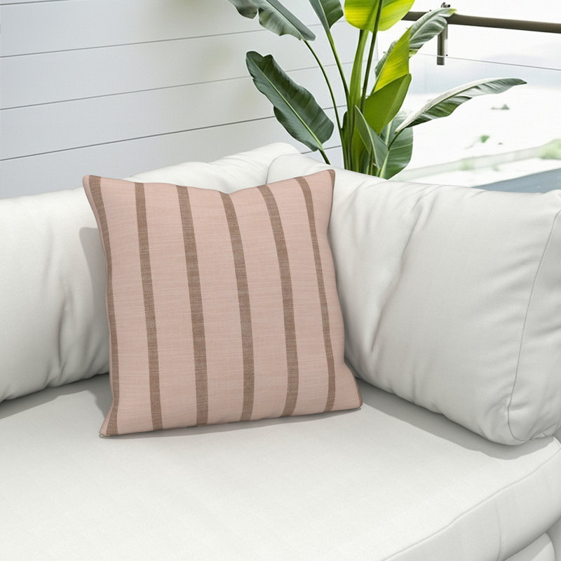  Lani Sunbrella® Indoor/Outdoor Throw Pillow, Square 20", Unwind Cameo