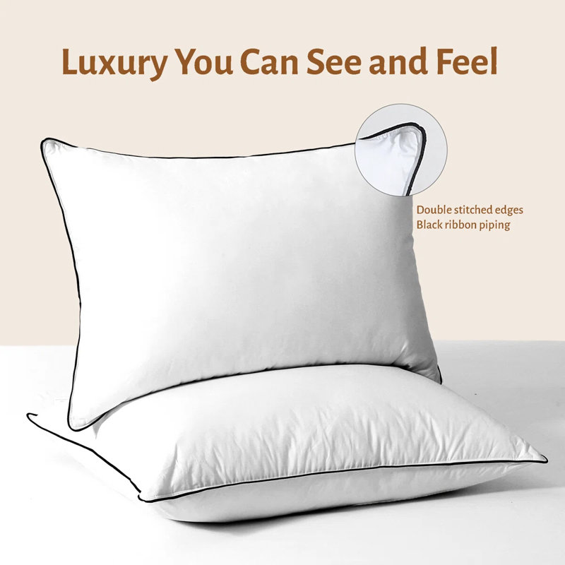 King Size Down Blend Medium Support Bed Pillow, King
