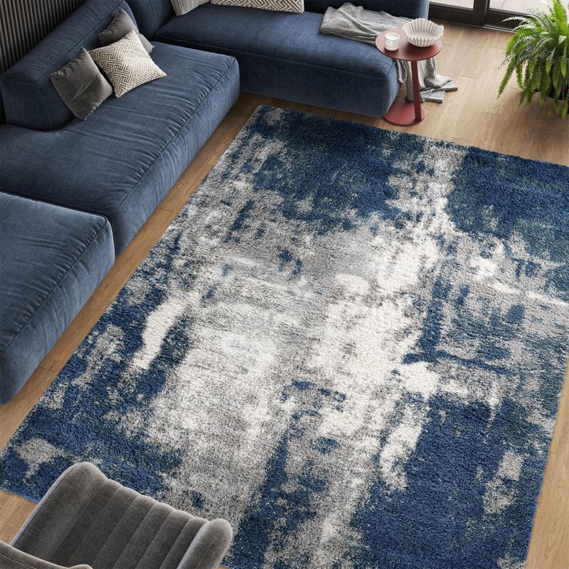 Arlillian Performance Abstract Indoor Rug, Rectangle 6'6" x 9'6"