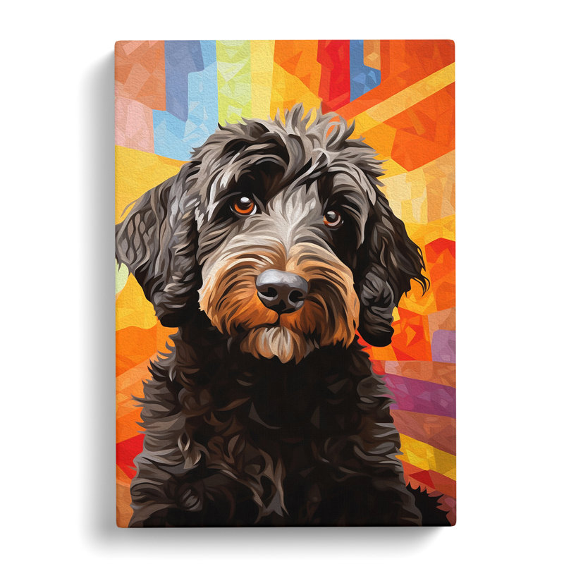 Labradoodle Op No.2 - Wrapped Canvas, 76cm H x 50cm W x 3cm D