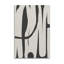 Décoration murale 24 po x 36 po beige ligne abstraite noire pour salon chambre à coucher