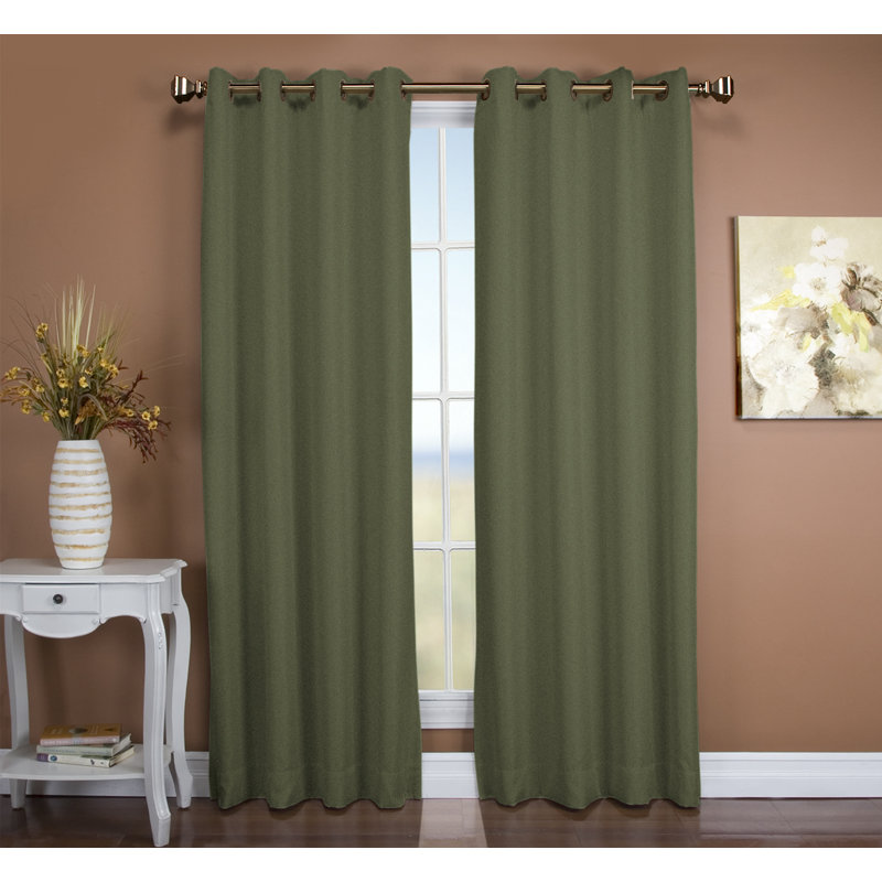 Adel Blackout Curtain Single Panel, 50" W x 63" L, Woodland Green