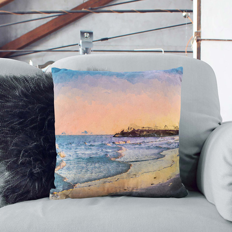 Fishing in Cape Cod in Abstract Cushion with Filling, 55cm H x 55cm W x 20cm D