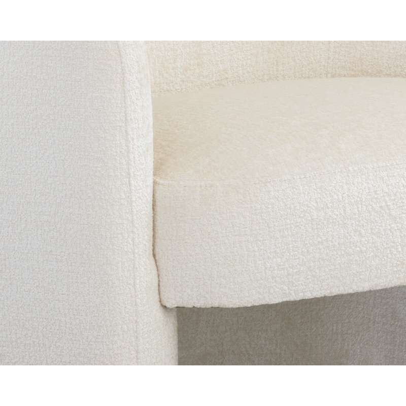 Lounge Chair, Cream Polyester
