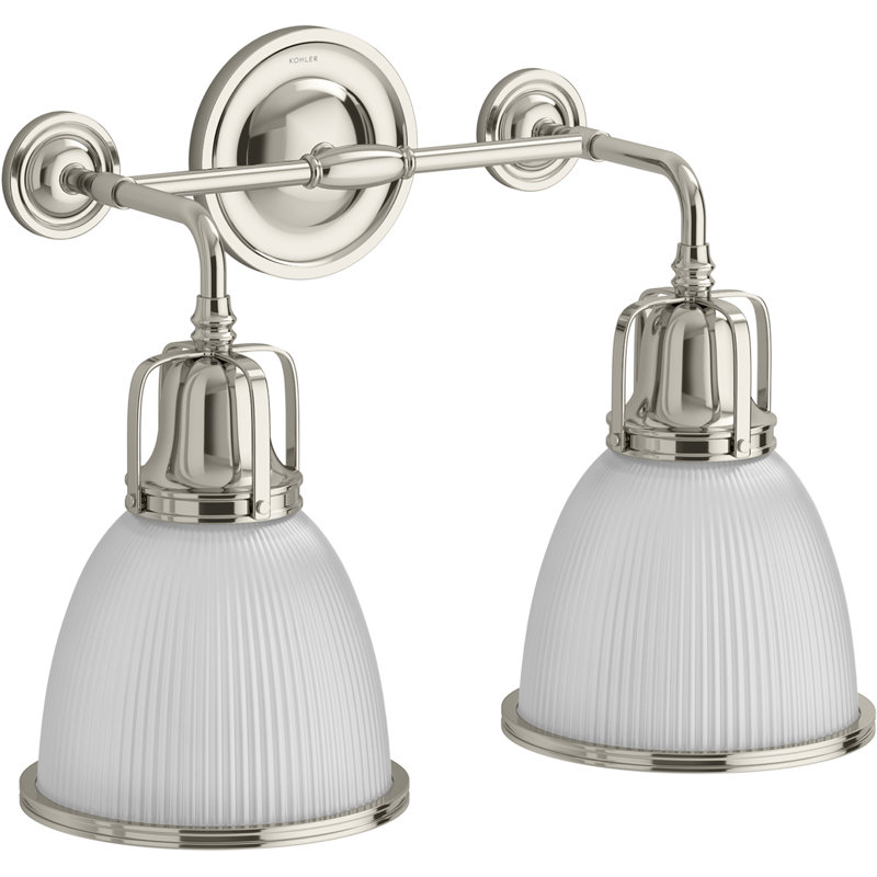 Hauksbee Two-Light Bell Sconce, Gold, 13.62" H x 18.25" W x 9.62" D