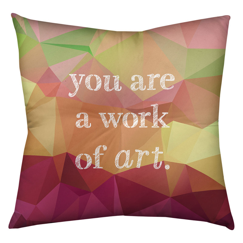 Reversible Throw Pillow, 26" x 26", Rainbow Pyrite