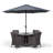 Karcher 4 Seater Dining Set with Cushions and Parasol-39926009