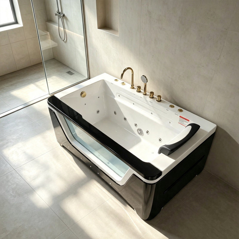 35.43 " W Alcove / Tile in Whirlpool Acrylic Bathtub
