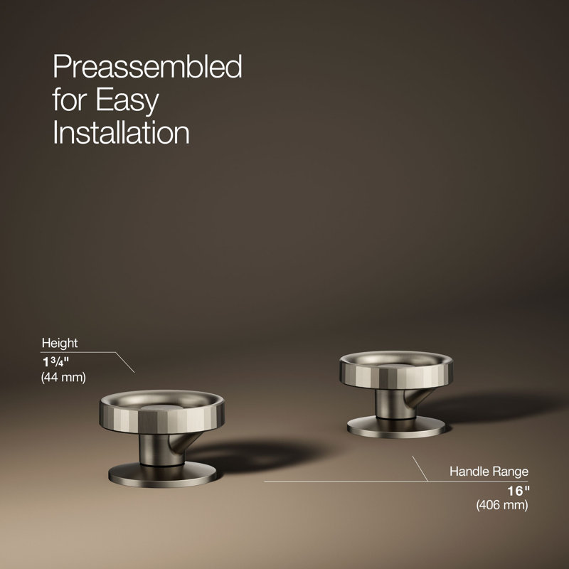 Components™ Bathroom Sink Handles with Industrial Design, Vibrant Brushed Nickel