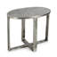 Flores 27" Industrial Oval Metal Nickel End Table
