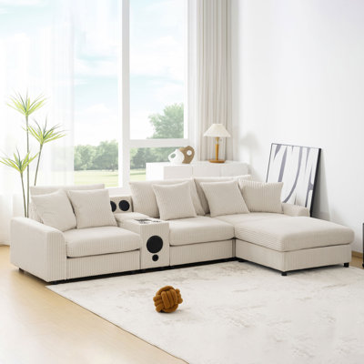 Thalune 5 - Piece L-Shaped Sectional Couch With Console