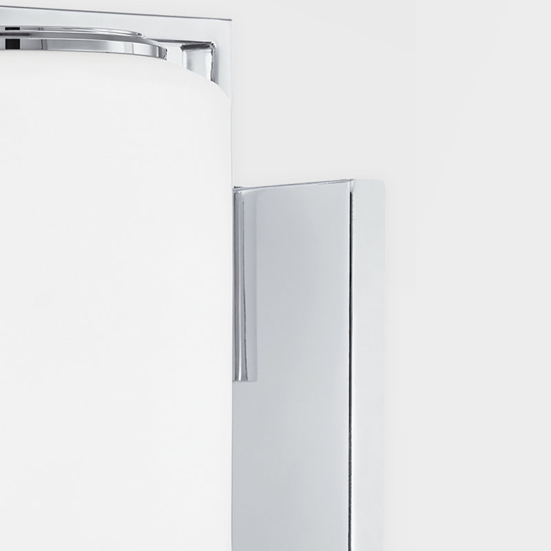 Applique murale de salle de bain en chrome poli à 1 lumière à intensité variable Chantal