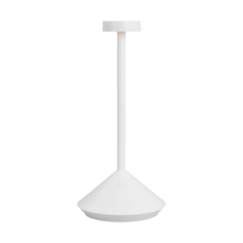 Moneta Short Accent Rechargeable Table Lamp, White