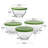Libbey Baker's Basics 4-Piece Glass Mixing Bowl Set With Plastic Lids, Multi-Size