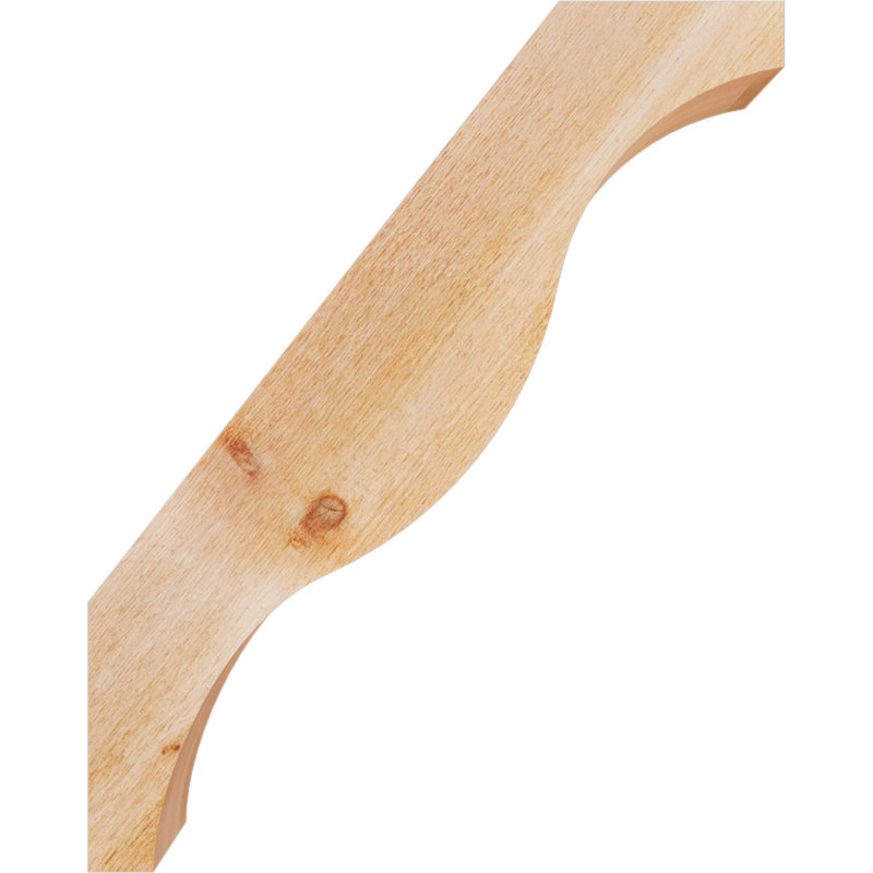 Attelle pour genoux rugueuse Funston, l 4 po x P 24 po x H 30 po, cèdre rouge de l'Ouest, Cèdre rouge, Brute