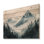 Misty Mountain Morning II - paysage de montagnes, art mural sur bois de pin naturel