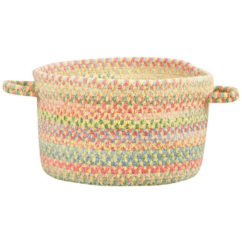 Loon Peak® Kenji Fabric Decorative Basket, Basket 12", Light Yellow