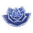 Bungalow Rose Handmade Lotus Flower In Blue Celadon Ceramic Candle Holder