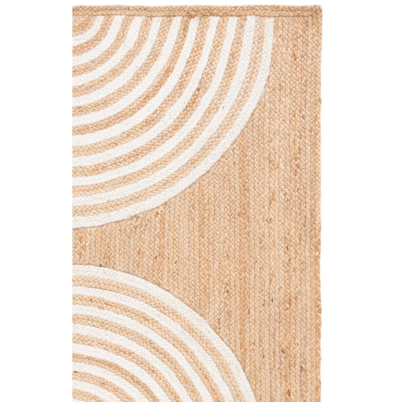 Tapis abstrait en jute / sisal Sarok, Carré 6 pi