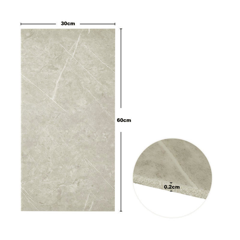 30cm W x 60cm L Polyvinyl Chloride (PVC) Peel and Stick Field Tile