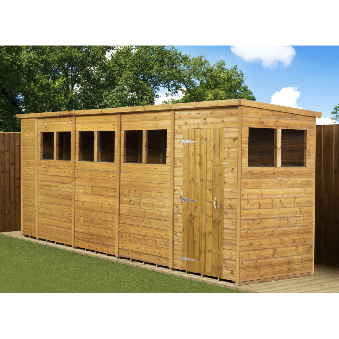 Empire Sheds 2500 Single Door Right Panel Tongue And Groove Pent Garden Shed 10 X 5Ft - Image 4