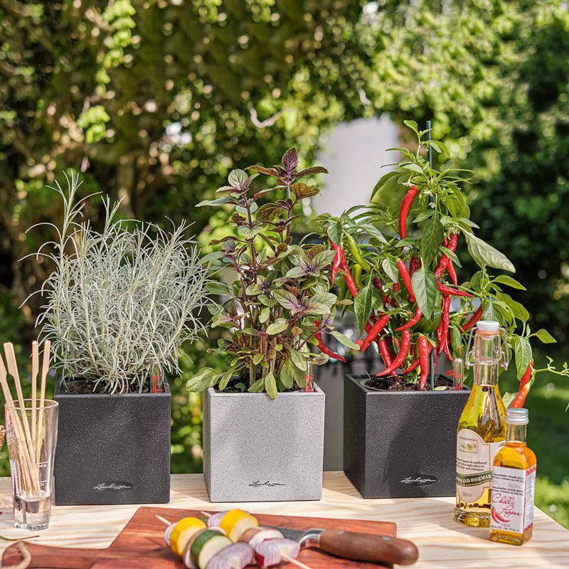 Canto Pot Planter, Graphite Black