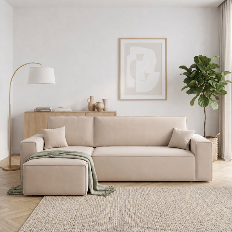 Rubeena 3 Seater Sofa Bed, Left Hand Facing