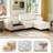78'' Upholstered Sofa Couch With Movable Ottoman-833785854