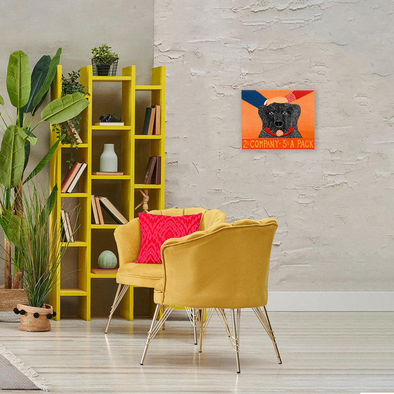 Toile 2's Company Dog, conception par Stephen Huneck, H 16 po x l 20 po