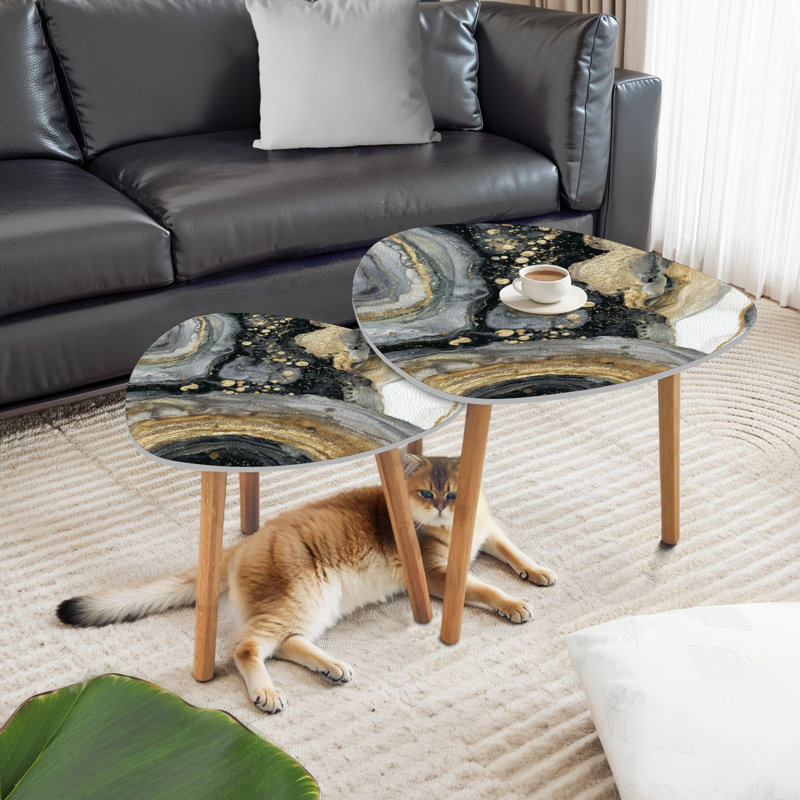 Ensemble de 2 tables basses gigognes Triangle Nesting