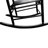 Black Wooden Chair For Porch Rocker - Solid Hardwood Structure, Comfortable Seat & Armrest, Strong Slatted Back, Easy Installation, 250Lbs Max Weight Balcony Black, Stable Assembly, Capacity