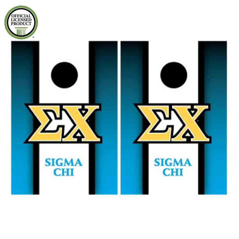 24' x 36' Greek Solid Wood Cornhole Board Sets , Sigma Chi