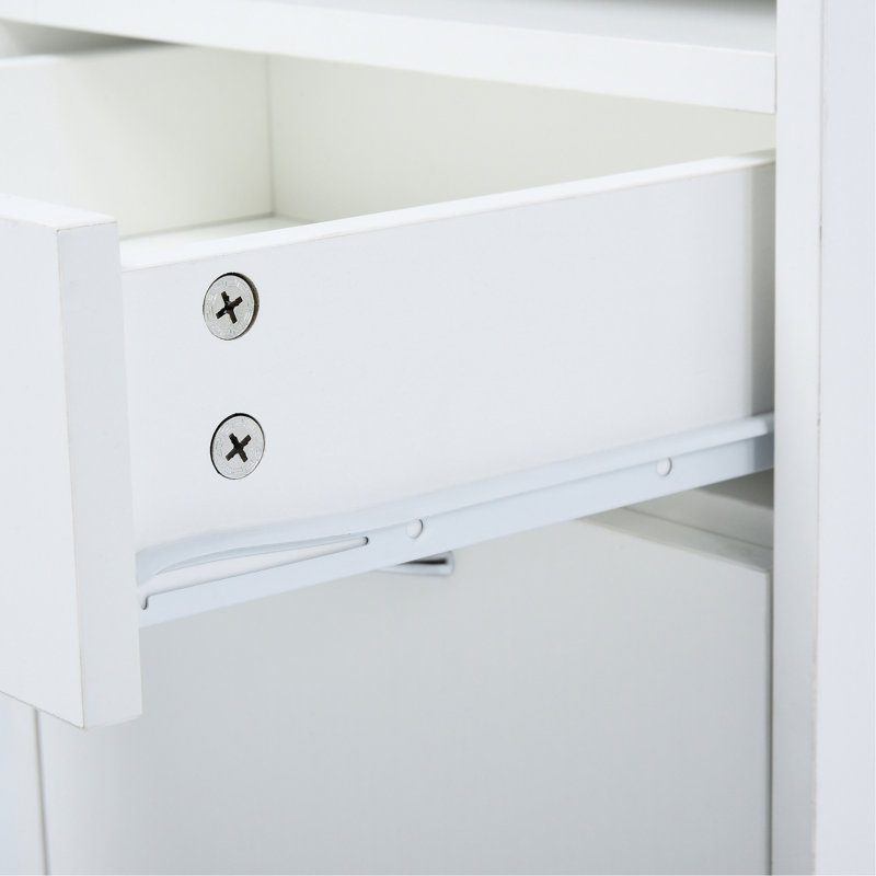 Armoire de rangement de bureau blanche avec tiroir et armoire mobile pouvant être placée sous un bureau