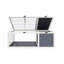 Maison en bois pour reptiles 39 po - pour lézards, serpents avec plateau imperméable et cage verrouillable, lampe amovible pour geckos