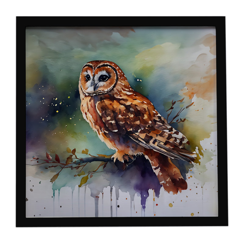 Tawny Owl Framed Metal Print