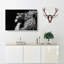 Majestic Lion Illustration In Abstract - Wrapped Canvas Print-55308507